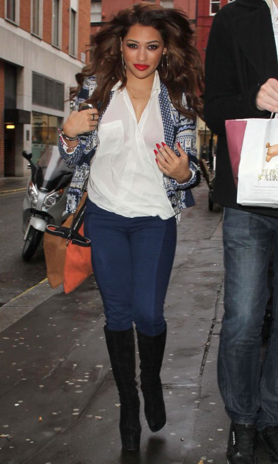 Vanessa White In A Zara Jacket. London, 2012