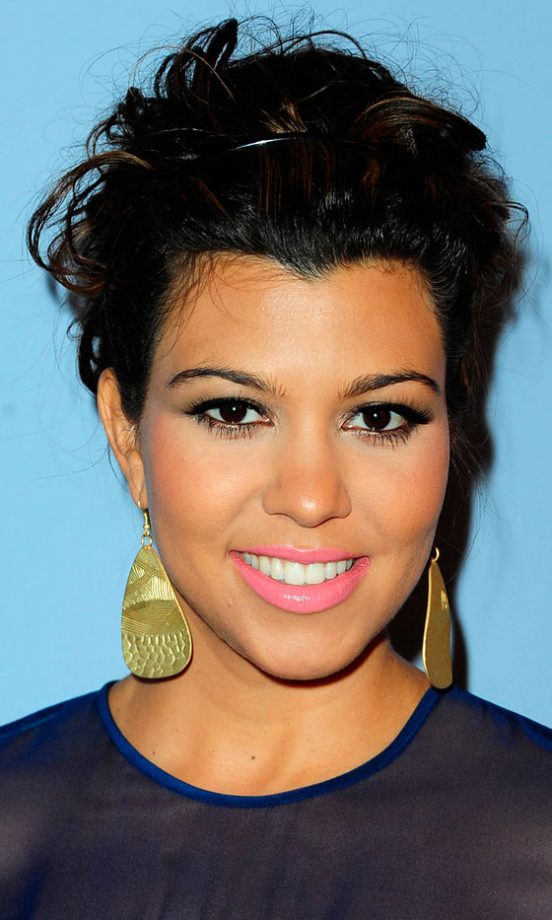 Kourtney Kardashian's Hair Looked Gorgeous Swept Back, 2012