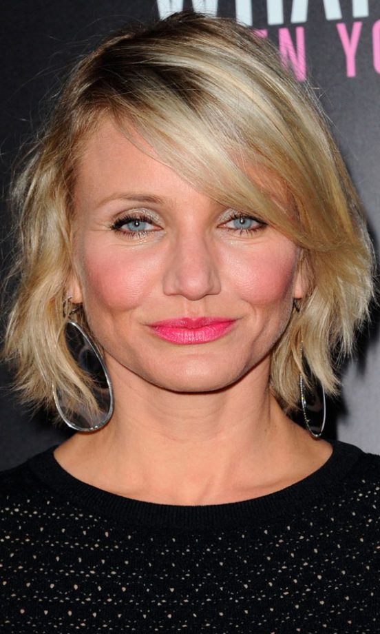 Cameron Diaz's Hair Was Choppy And Textured, 2012