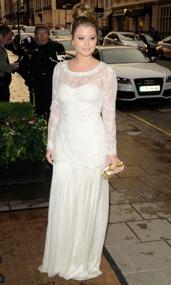 Holly Valance Rocked A White Lace Dress At A Marie Curie Dinner In London, 2012