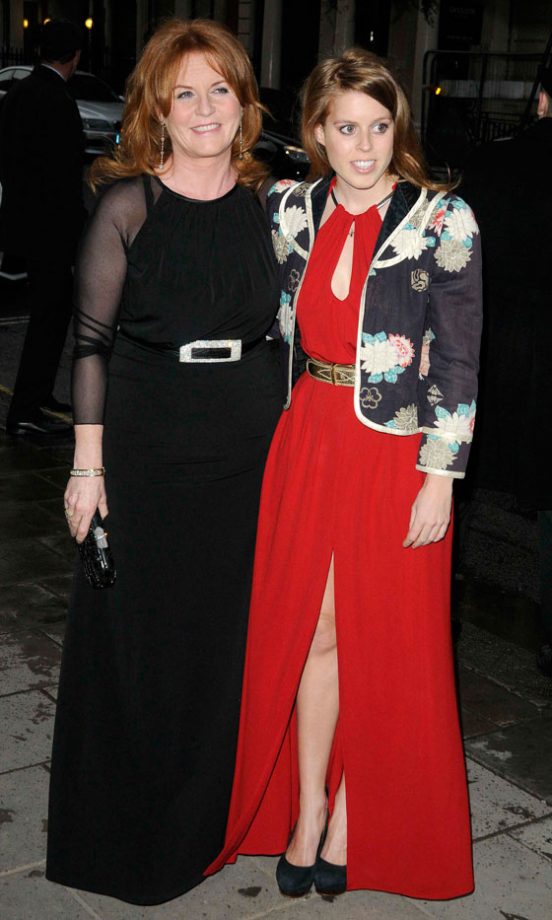 Sarah Ferguson and Princess Beatrice Wore Elegant Dresses To A Marie Curie Dinner, 2012