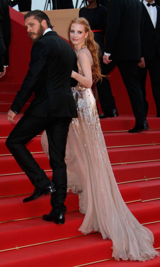 Jessica Chastain And Tom Hardy At Cannes Film Festival 2012