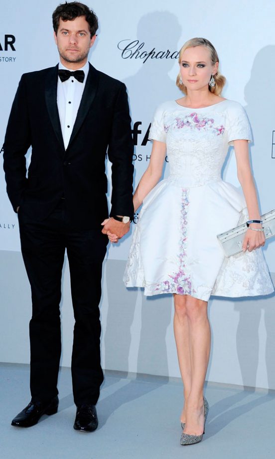 Diane Kruger In Chanel And Joshua Jackson At Cannes AmfAR Gala 2012