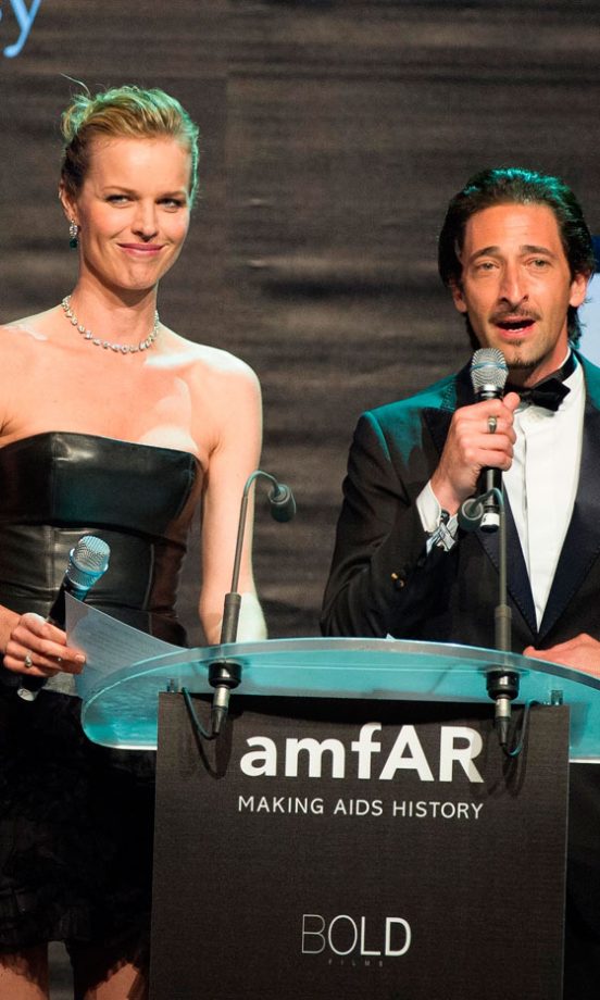 Eva Herzigova And Adrien Brody At Cannes AmfAR Gala 2012
