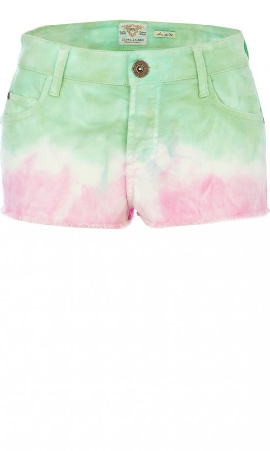 River Island Tie-Dye Denim Shorts