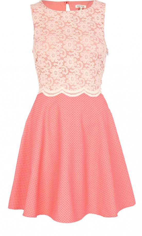 River Island Lace Skater Dress, £40