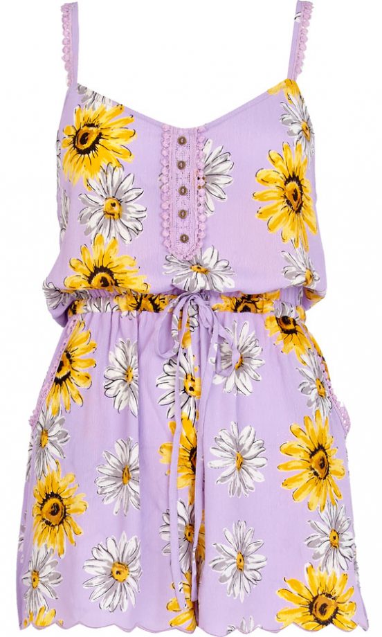 River Island Daisy Print Playsuit, £25