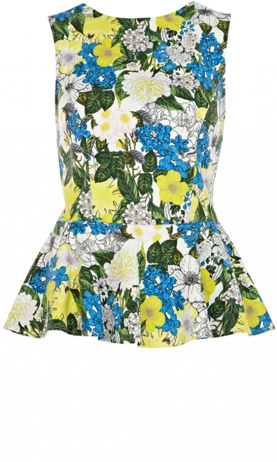 River Island Floral Print Peplum Top, £30