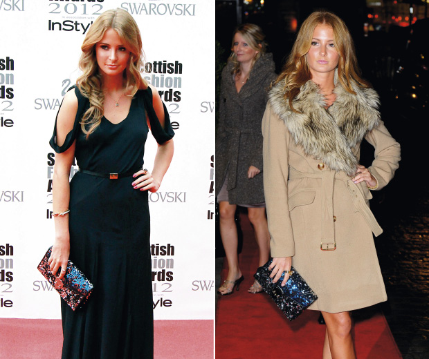 Millie Mackintosh loves her Midnight in Manhattan clutch by Aspinal of London, £350