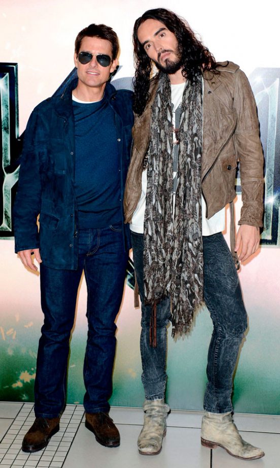 Tom Cruise And Russell Brand At The Rock of Ages Film Premiere, London, 2012