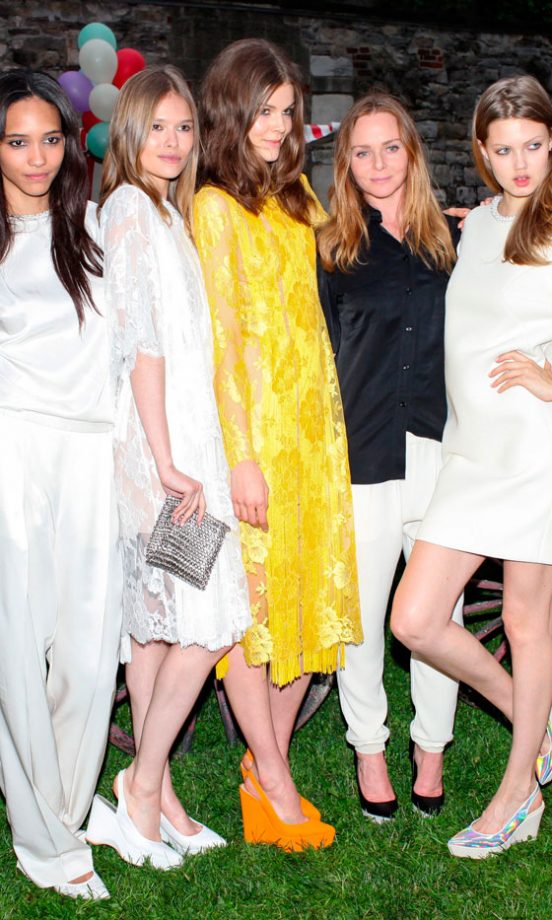 Stella McCartney And Her Models At Stella McCartney's Spring 2012 Presentation In New York