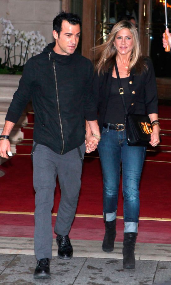 Jennifer Aniston and Justin Theroux Out In Paris, 2012