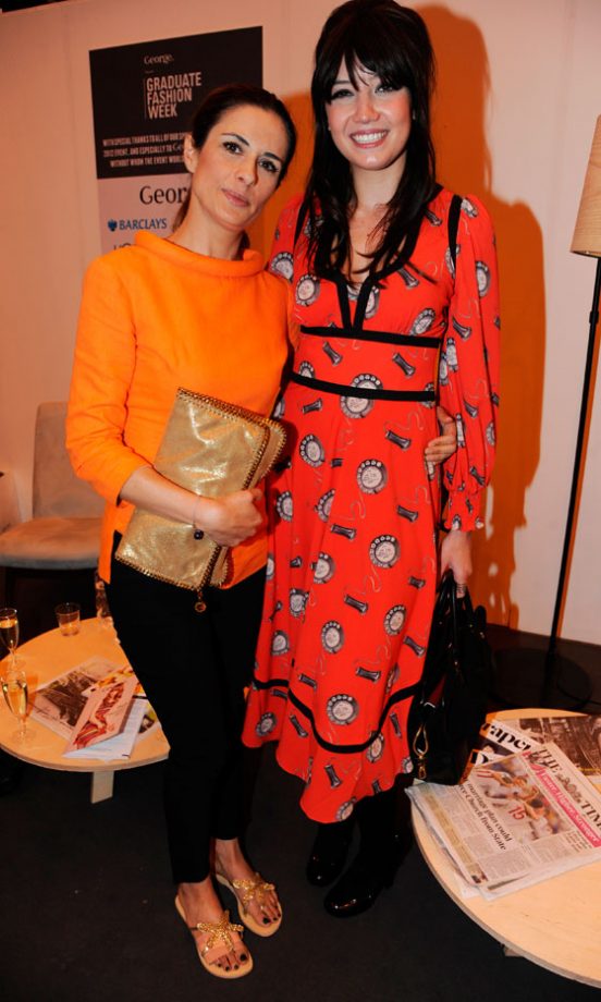 Livia Firth And Daisy Lowe At The Graduate Fashion Week Gala, 2012