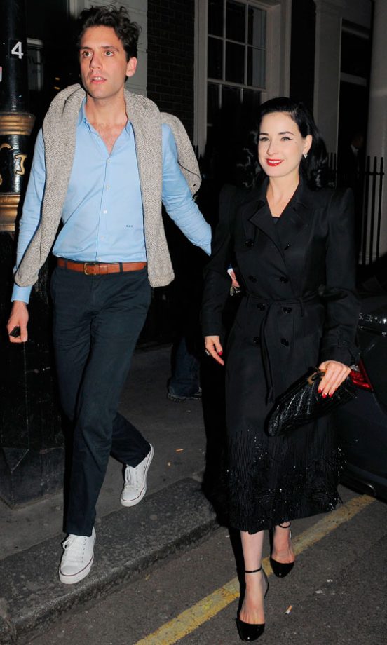 Mika And Dita Von Teese Out In London, 2012