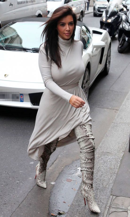 Kim Kardashian Out In Paris, 2012
