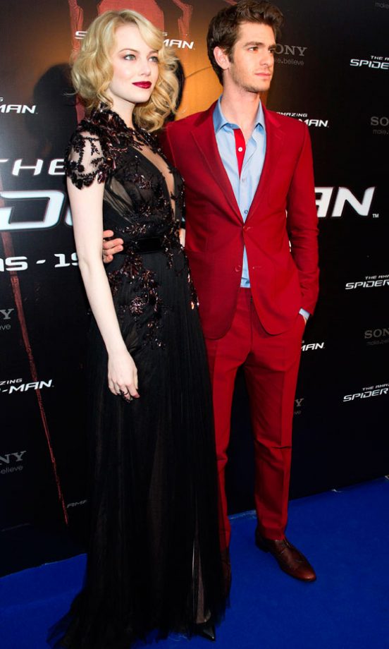 Emma Stone And Andrew Garfield At The Paris Premiere Of The Amazing Spider-Man, 2012