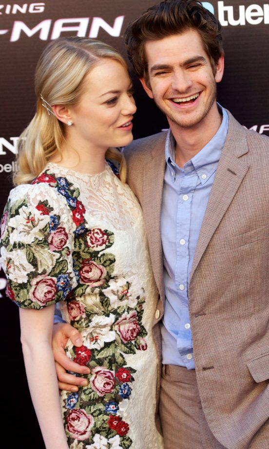 Emma Stone And Andrew Garfield At The Madrid Premiere Of The Amazing Spider-Man, 2012