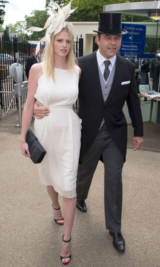 David Walliams And Lara Stone At Ryoal Ascot, 2012