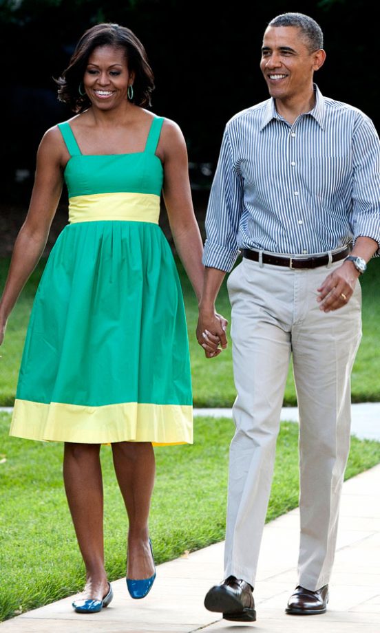 Barack Obama And Michelle Obama At The Annual Congressional Picnic, 2012