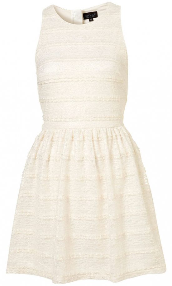 Topshop Metallic Lace Flippy Dress, £46