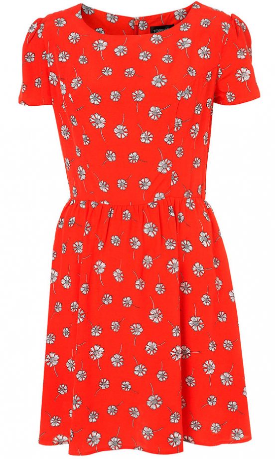 Topshop Daisy Print Flippy Dress, £38