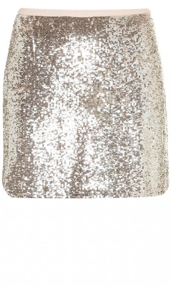 Topshop Silver Sequin Skirt, £45