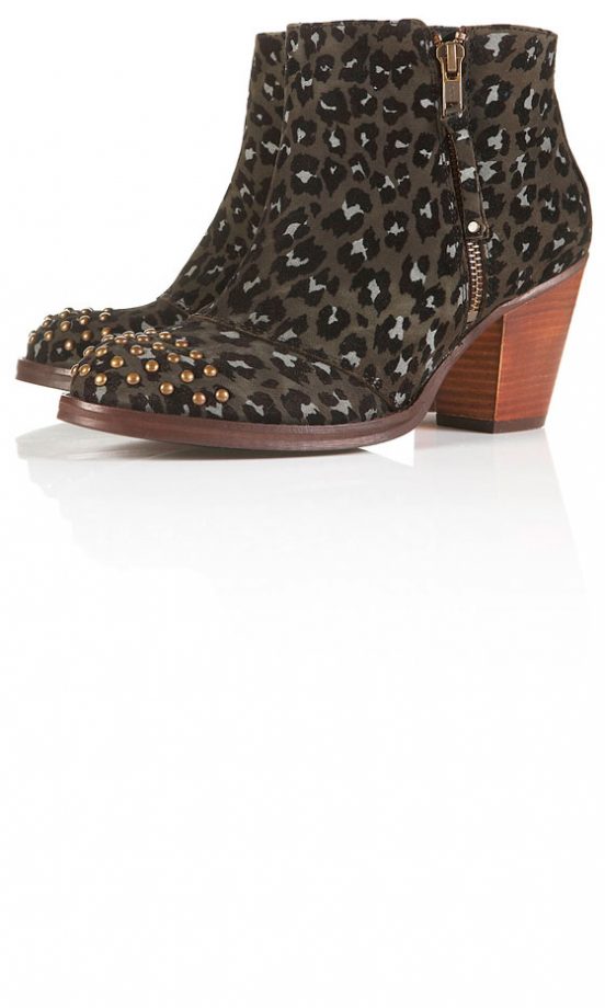 Topshop Amalie Leopard Print Boots, £95