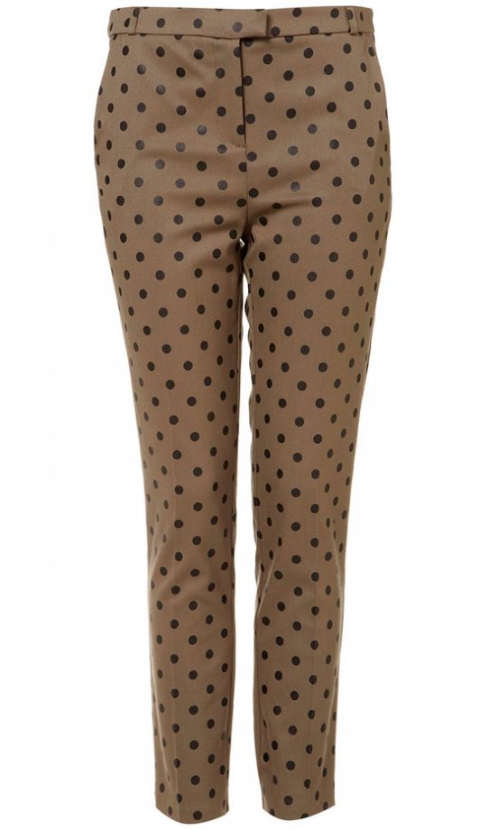 Topshop Khaki Flock Spot, £38