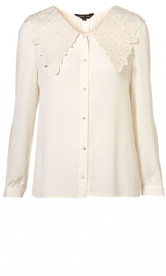 Topshop Lace Big Collar Blouse By Sister Jane, £45