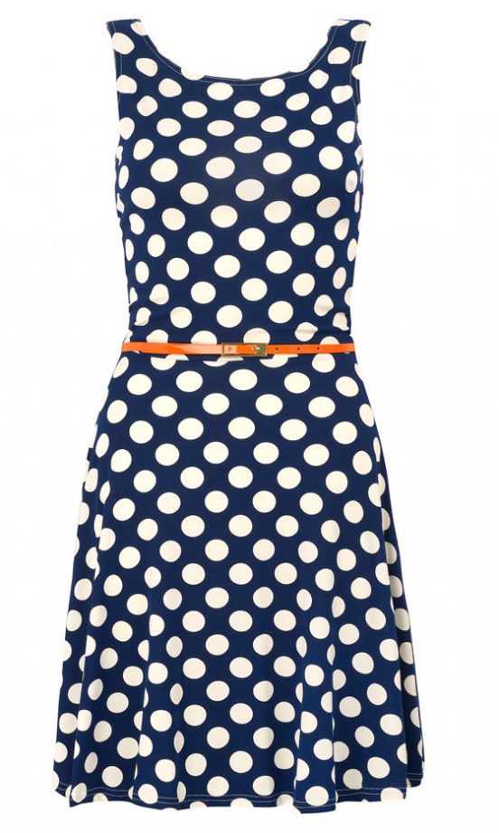 Primark Belted Spotty Dress