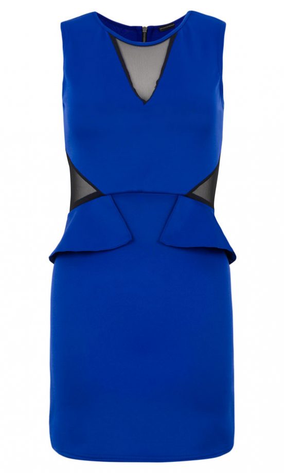 Primark AW12 Blue Peplum Bodycon Dress