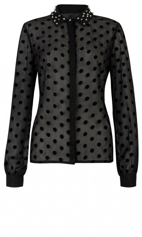 Primark AW12 Studded Collar Polka Dot Shirt, £12