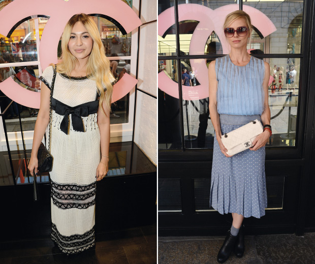 Zara Martin and Laura Bailey attended the launch of Chanel's pop-up boutique in London