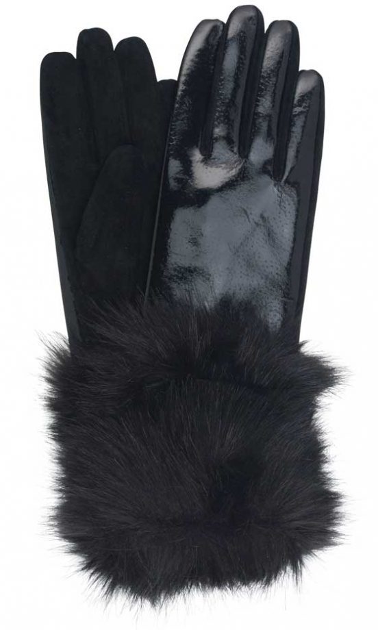 River Island, AW12, Faux Fur Collar Gloves