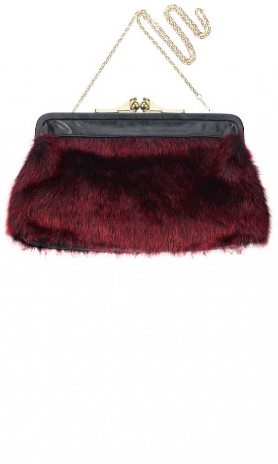 River Island, AW12, Faux Fur Bag
