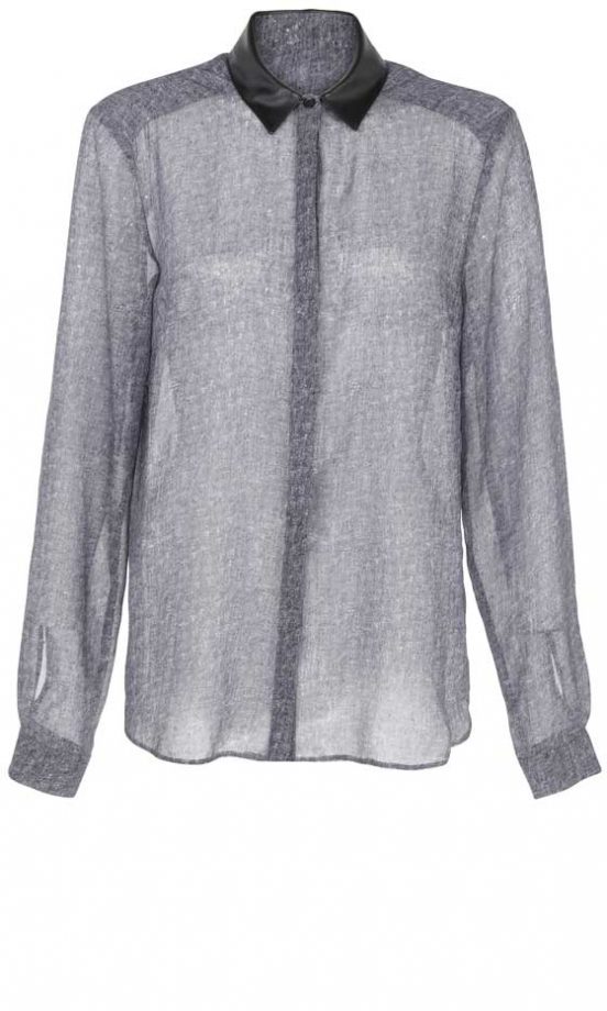 River Island, AW12, Sheer Grey Blouse