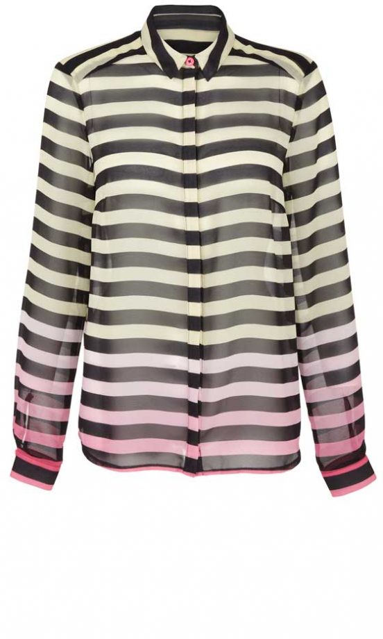 River Island, AW12, Stripped Dip Dye Blouse