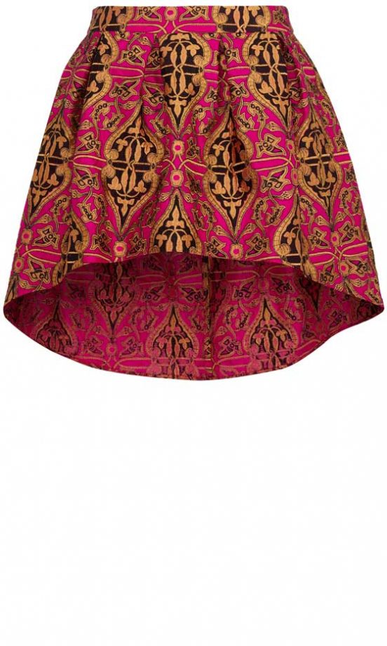 River Island, AW12, Printed Dip Hem Skirt