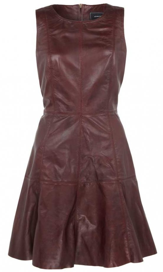 River Island, AW12, Burgundy Leather Dress
