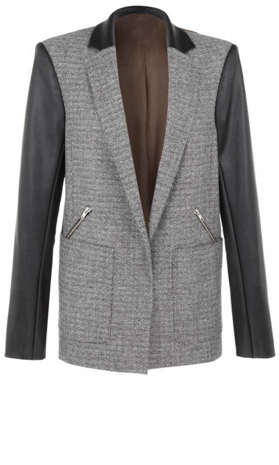 River Island, AW12, Leather Sleeved Jacket