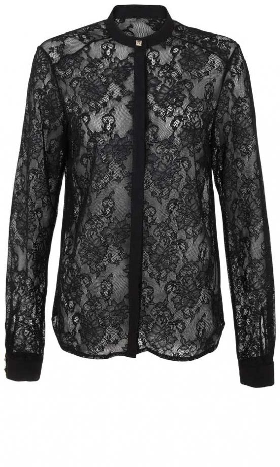 River Island, AW12, Black Lace Blouse