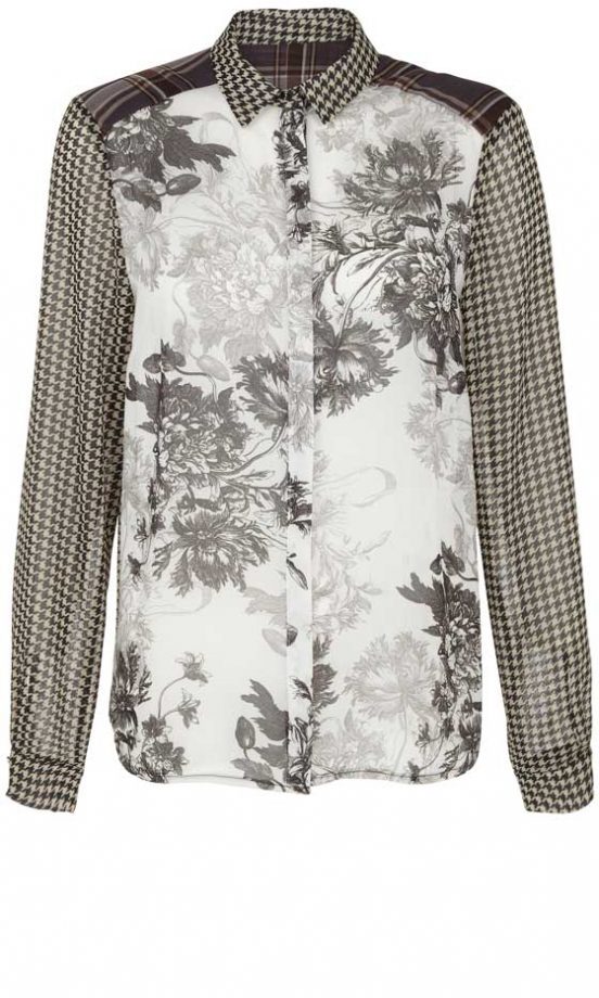River Island, AW12, Mixed Print Shirt
