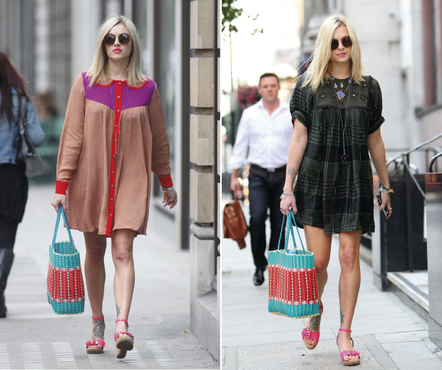 Fearne Cotton wearing the same accessories two days in a row
