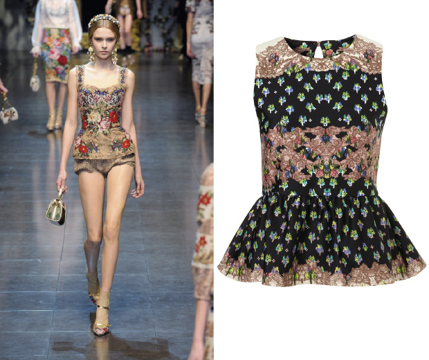 Dolce & Gabbana and Topshop's peplum tops for AW12 – grab yours now!