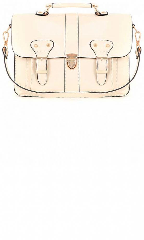 Missguided Faux Leather Satchel Cream, £22.99