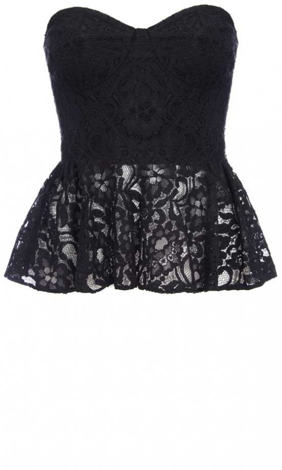 ASOS AW12 Bandeau Lace Peplum, £28