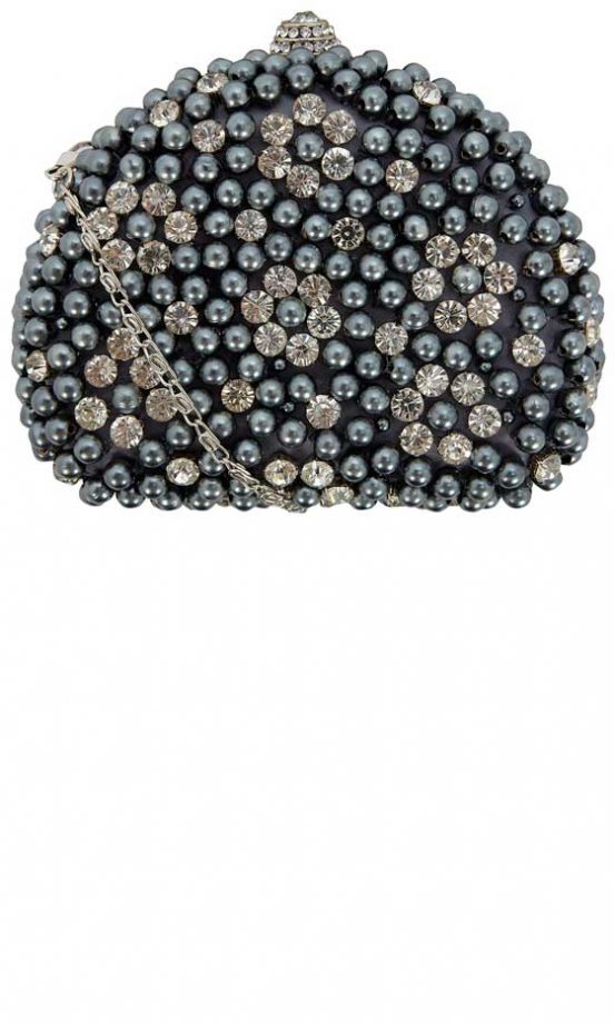 Dorothy Perkins Grey Pearl And Diamond Clutch, £32