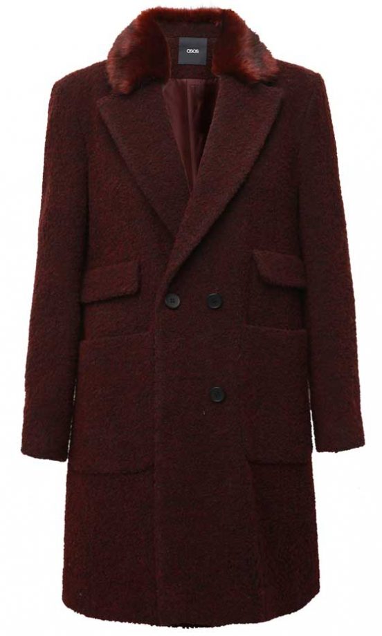 ASOS AW12 Fur Collar Car Coat, £90