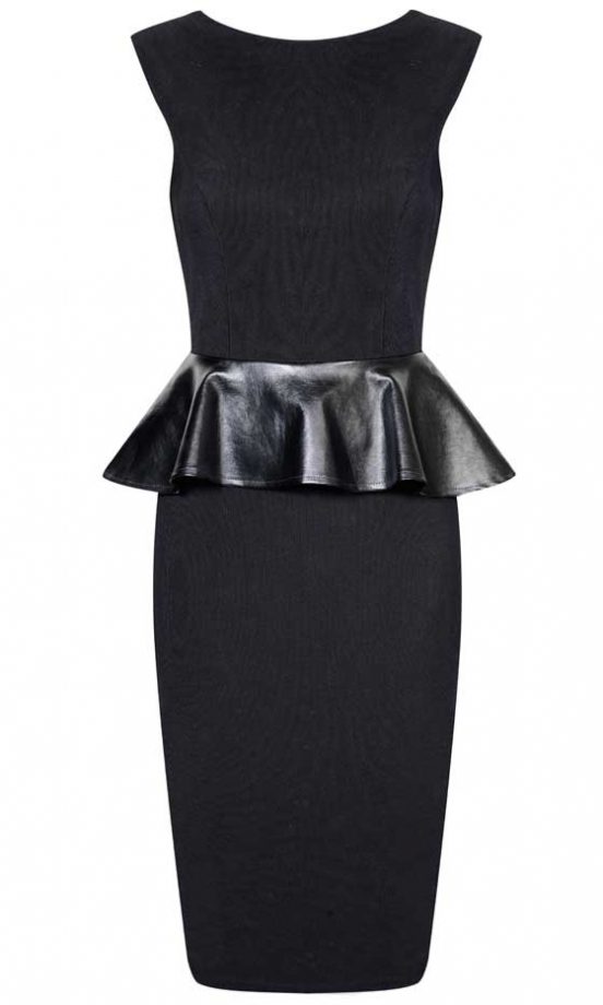 Miss Selfridge, AW12, Black Peplum Style Dress, £45