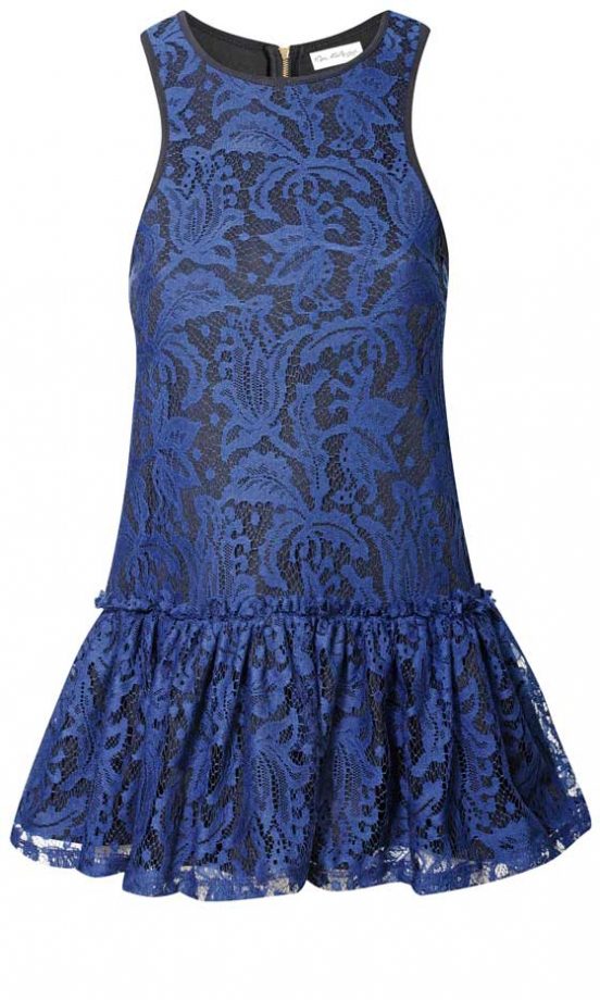 Miss Selfridge, AW12, Blue Lace Short Dress, £32